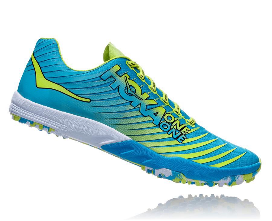 Zapatillas Atletismo Hoka One One Mujer - Evo Xc - Azules/Verde - SNT182945